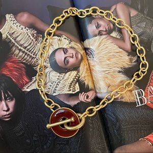 Vintage Adrienne Vittadini Brass Necklace.